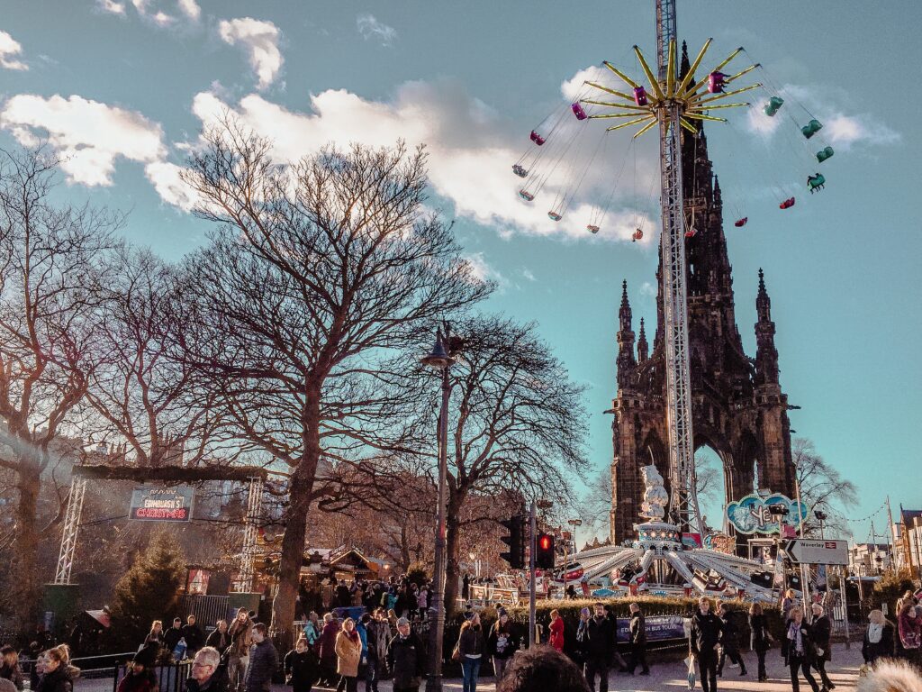 Christmas market in Edinburgh